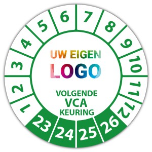 Keuringssticker Ultra Destructable volgende VCA keuring - Keuringsstickers op vel logo