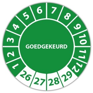 Keuringssticker Ultra Destructable goedgekeurd (met datum) - Keuringsstickers Ultra Destructable