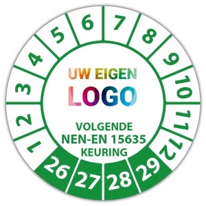 Keuringssticker volgende NEN-EN 15635 keuring -  logo