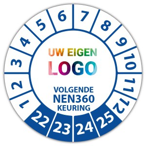 Keuringssticker volgende NEN 360 keuring - Keuringsstickers NEN-normen logo