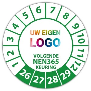 Keuringssticker volgende NEN 365 keuring -  logo