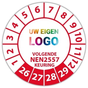 Keuringssticker volgende NEN 2557 keuring -  logo