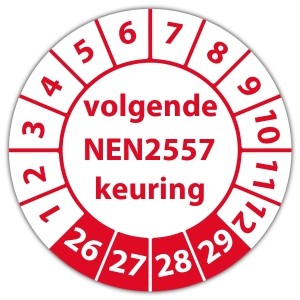 Keuringssticker volgende NEN 2557 keuring - 