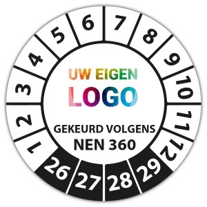 Keuringssticker gekeurd volgens NEN 360 - Keuringsstickers NEN-normen logo