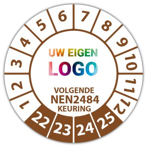 Keuringssticker Ultra Destructable volgende NEN 2484 keuring - NEN2484 keuringsstickers - Ladders en trappen logo