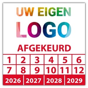 Keuringssticker afgekeurd - Keuringsstickers op rol logo