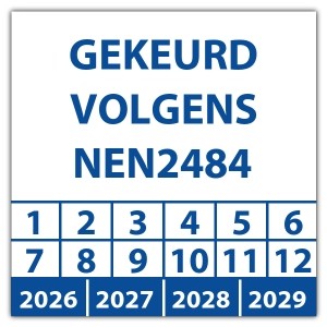Keuringssticker gekeurd volgens NEN 2484 - Keuringsstickers op rol