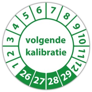 Keuringssticker volgende kalibratie - Keuringsstickers op rol
