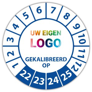 Keuringssticker "gekalibreerd op" logo