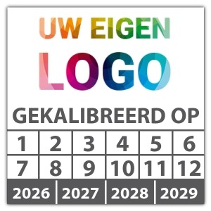 Keuringssticker gekalibreerd op - Keuringsstickers op rol logo