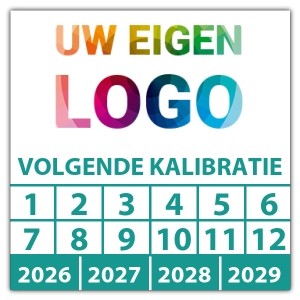 Keuringssticker volgende kalibratie - Keuringsstickers vierkant logo
