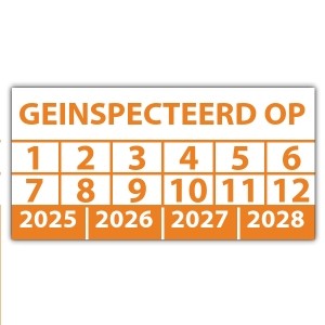 Keuringssticker geinspecteerd op - Keuringsstickers op vel