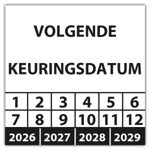 Keuringssticker volgende keuringsdatum - Keuringsstickers op vel