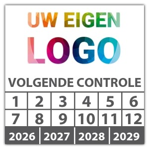 Keuringssticker volgende controle - Keuringsstickers IMO-kleurcodering logo