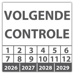Keuringssticker volgende controle - Keuringsstickers IMO-kleurcodering