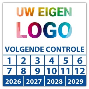 Keuringssticker volgende controle - Keuringsstickers vierkant logo