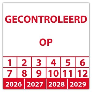 Keuringssticker gecontroleerd op - Controlestickers