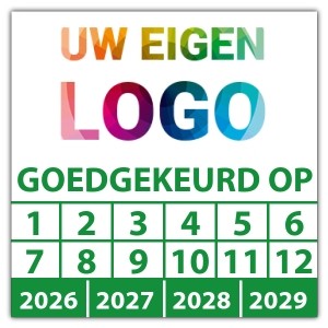 Keuringssticker goedgekeurd op - Keuringsstickers op rol logo