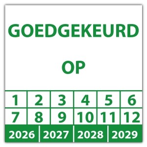 Keuringssticker goedgekeurd op - Keuringsstickers op rol