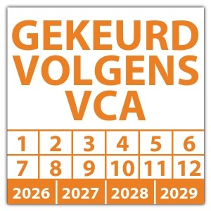 Keuringssticker gekeurd volgens VCA - VCA keuringsstickers