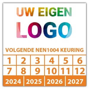 Keuringssticker volgende NEN 1004 keuring - Keuringsstickers op vel logo