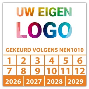 Keuringssticker gekeurd volgens NEN1010 - Keuringsstickers op rol logo