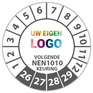 Keuringssticker Ultra Destructable volgende NEN 1010 keuring - NEN1010 keuringsstickers - Laagspanningsinstallaties logo