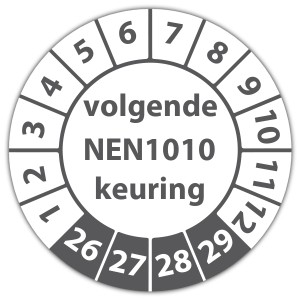 Keuringssticker Ultra Destructable volgende NEN 1010 keuring - NEN1010 keuringsstickers - Laagspanningsinstallaties