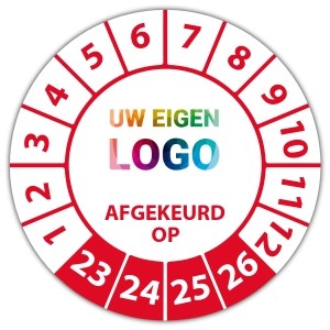 Keuringssticker "afgekeurd op" logo