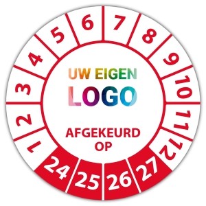 Keuringssticker "afgekeurd op" logo