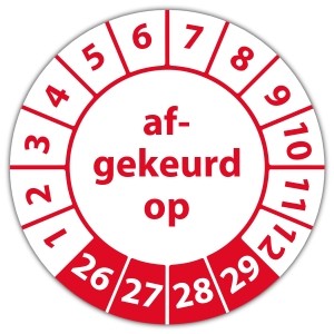 Keuringssticker afgekeurd op - Keuringsstickers op rol