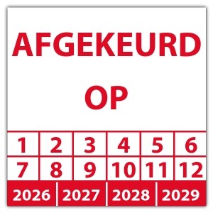Keuringssticker afgekeurd op - Keuringsstickers op rol