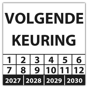 Keuringssticker volgende keuring - Algemene keuringsstickers