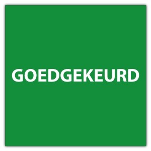 Keuringssticker goedgekeurd (zonder datum) - Keuringsstickers vierkant