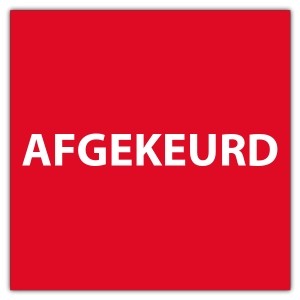 Keuringssticker afgekeurd (zonder datum) - Keuringsstickers op vel
