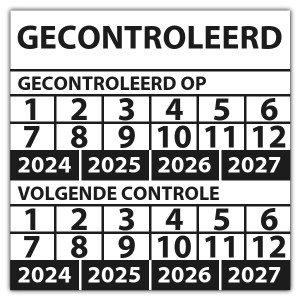 Keuringssticker dubbel gecontroleerd - CV ketel stickers