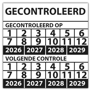 Keuringssticker dubbel gecontroleerd - Controlestickers