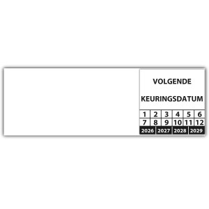Kabelkeuringssticker "volgende keuringsdatum"