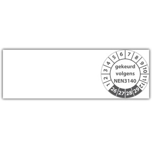 Kabelkeuringssticker "gekeurd volgens NEN 3140"