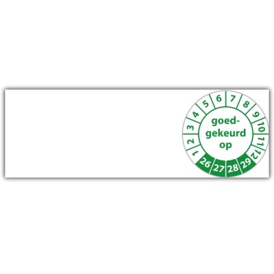Kabelkeuringssticker goed gekeurd op - Kabelkeuringsstickers