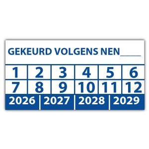 Keuringssticker gekeurd volgens NEN-norm (eigen invoer) - Keuringsstickers rechthoek