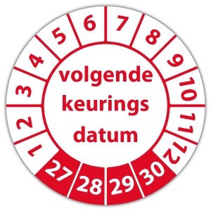 Keuringssticker volgende keuringsdatum - Keuringsstickers High Tack