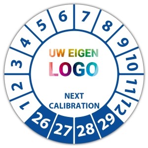 Keuringssticker next calibration - Keuringsstickers op rol logo