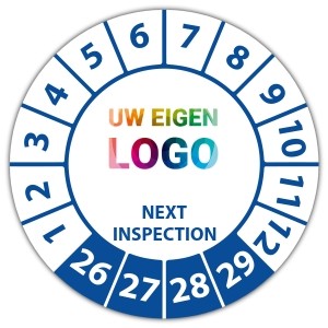 Keuringssticker next inspection - Keuringsstickers op rol logo