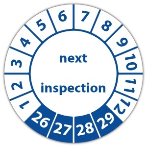 Keuringssticker next inspection - Keuringsstickers op rol