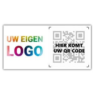 QR-code sticker "met uw logo"