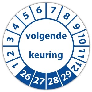 Keuringssticker volgende keuring - Keuringsstickers Ultra Destructable