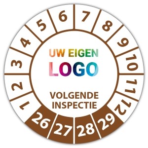 Keuringssticker volgende inspectie - Keuringsstickers vierkant logo