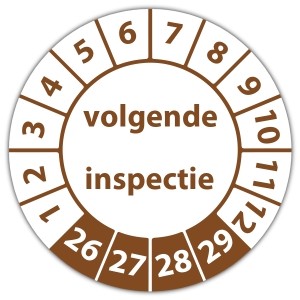 Keuringssticker volgende inspectie - Keuringsstickers vierkant