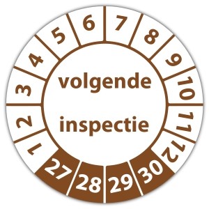 Keuringssticker volgende inspectie - Keuringsstickers High Tack